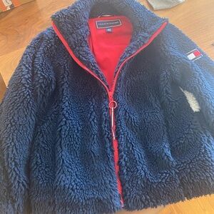 Tommy Hilfiger fuzzy coat.  Warm.  Women’s M